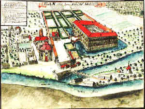 Plan von dem Schlos Malmitz - Zamek, widok z lotu ptaka